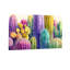 Plantes et fleurs, motif de cactus colorés-1391204971