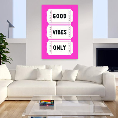 Good Vibes Only Bold Contemporary Modern Wall Art