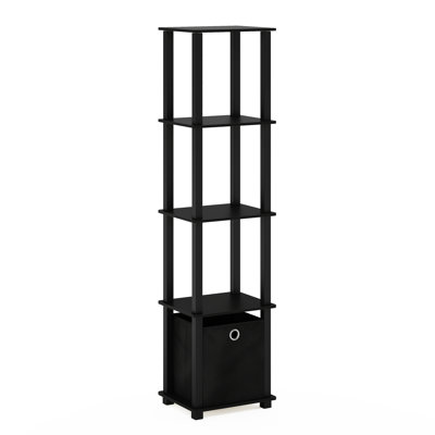 Evianna Shelving Unit Bookcase with Fabric Bin
