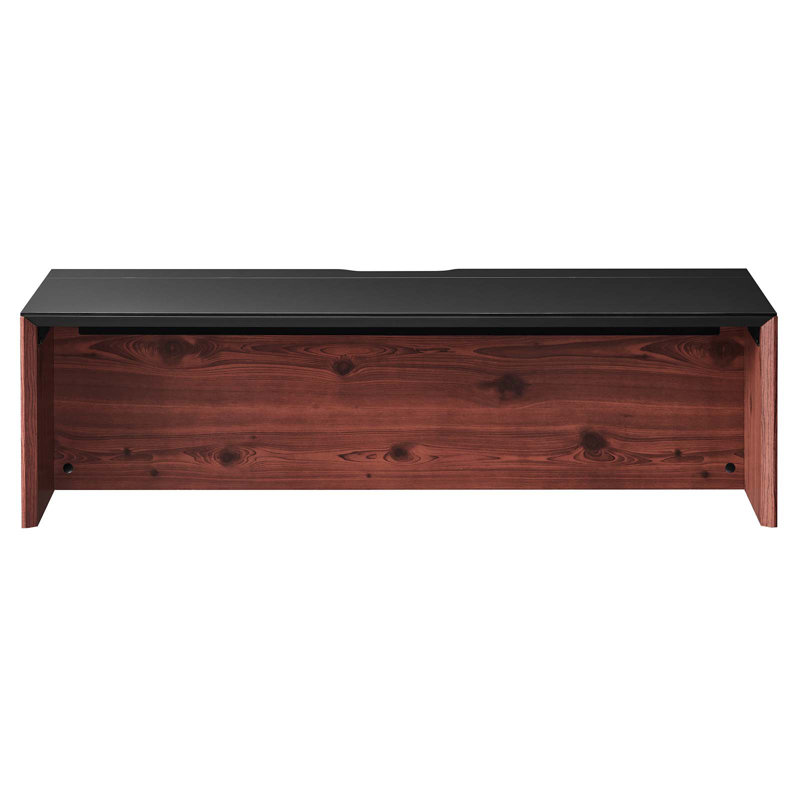 Modway Kinetic Wall-Mount Office Desk, Black/Cherry, 18" H x 49" W x 18" D