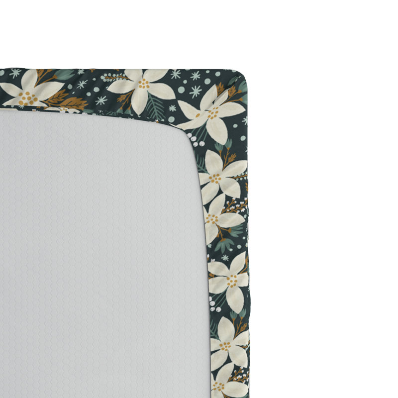 Microfiber Floral Fitted Sheet, Twin XL Fitted Sheet