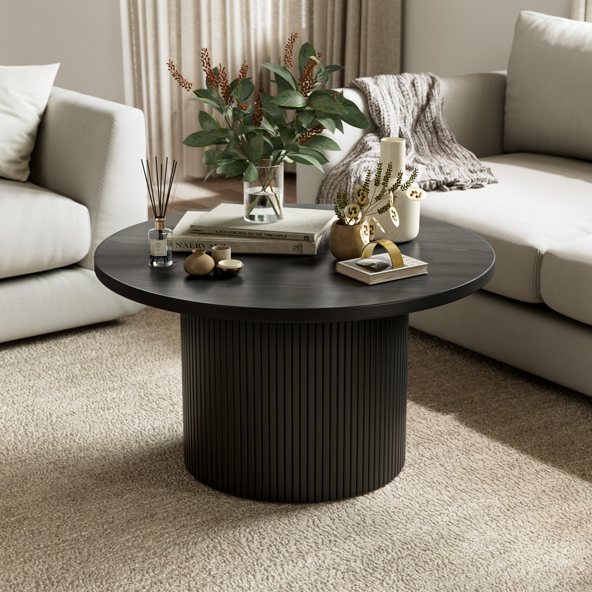 Ebern Designs Round Coffee Table & Reviews | Wayfair