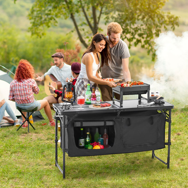 Station de cuisson pliante en aluminium 3, Noir