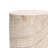 Travertine-Style Round Ribbed MgO Side Table