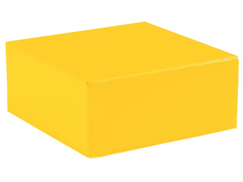 Square Pouffe Basic, Yellow, 7" H x 15.75" W x 15.75" D