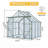 8X6FT-Green Double Door Polycarbonate Greenhouse-119140039-119140042