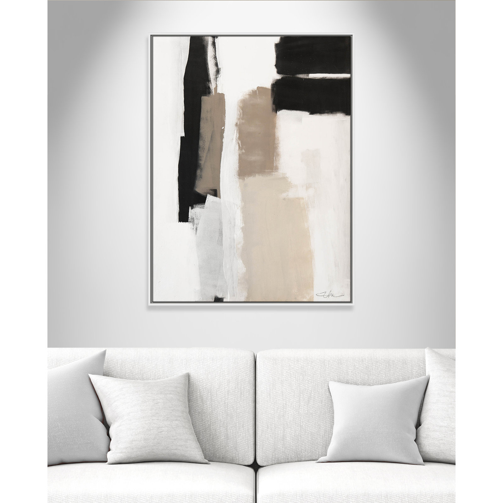 Giverny Earth Scapes II by  Print, No Mat, 41.5" H x 31.5" W x 2" D, White Floater Framed