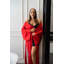 Peignoir mi-mollet en rayonne de femme avec poches-74877382