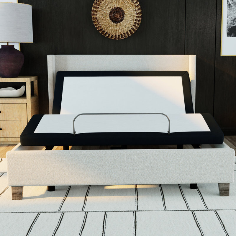 Model 3 Queen Base With Zero And Metal Support For Enhanced Comfort Grey Wireless Control, Queen