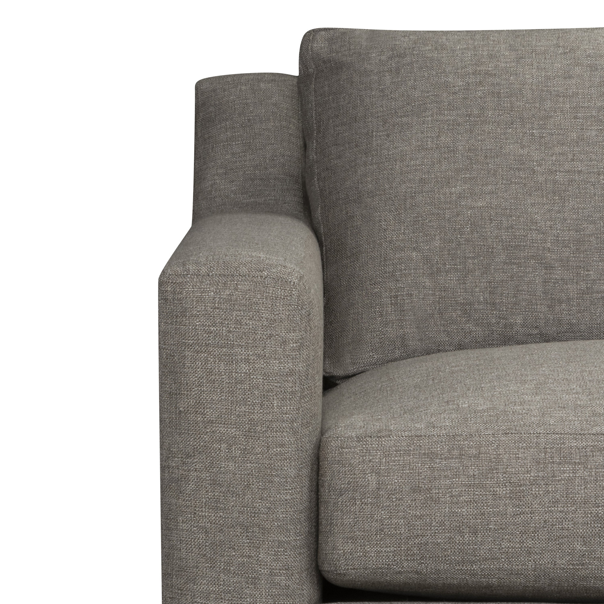 Rhodes 2 - Piece Upholstered Sectional, Right Hand Facing, Drusky Charcoal Sustain® Basketweave
