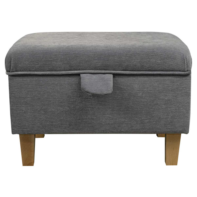50.8cm Wide Rectangle Solid Colour Footstool Ottoman with Storage