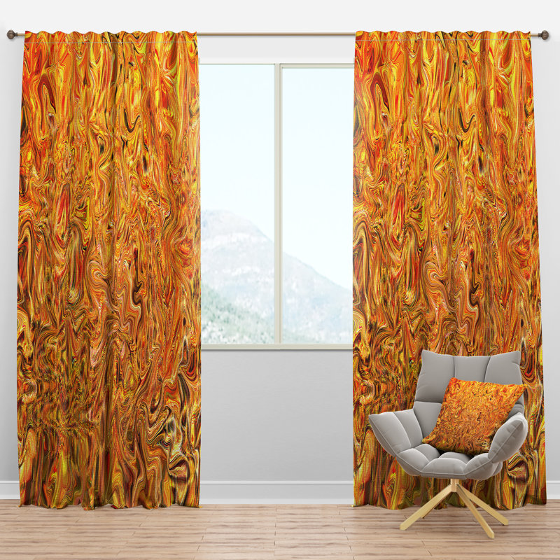 Rideau texturé jaune texturé - Rideau moderne - Velours obscurcissant - 1 panneau, L 52 po x L 95 po