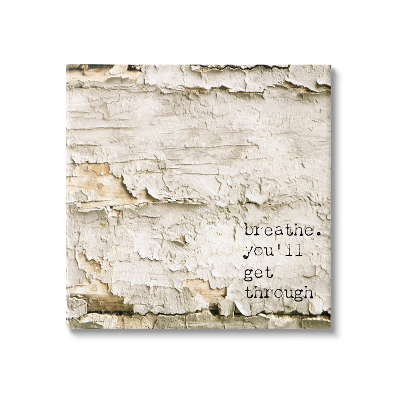 «Breathe You Get Through Encourageant Flake Tree» par Graffitee Studios - toile d'art graphique non encadrée