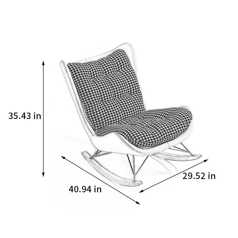 Chaise berçante moderne simple et supérieure, Orange