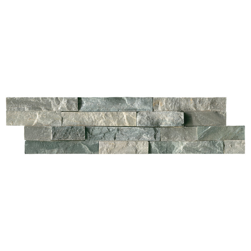 Stonecrest 9 in. x 24 in. Split Face Natural Stone Ledger Panel Wall Tile, Cobalt Mist