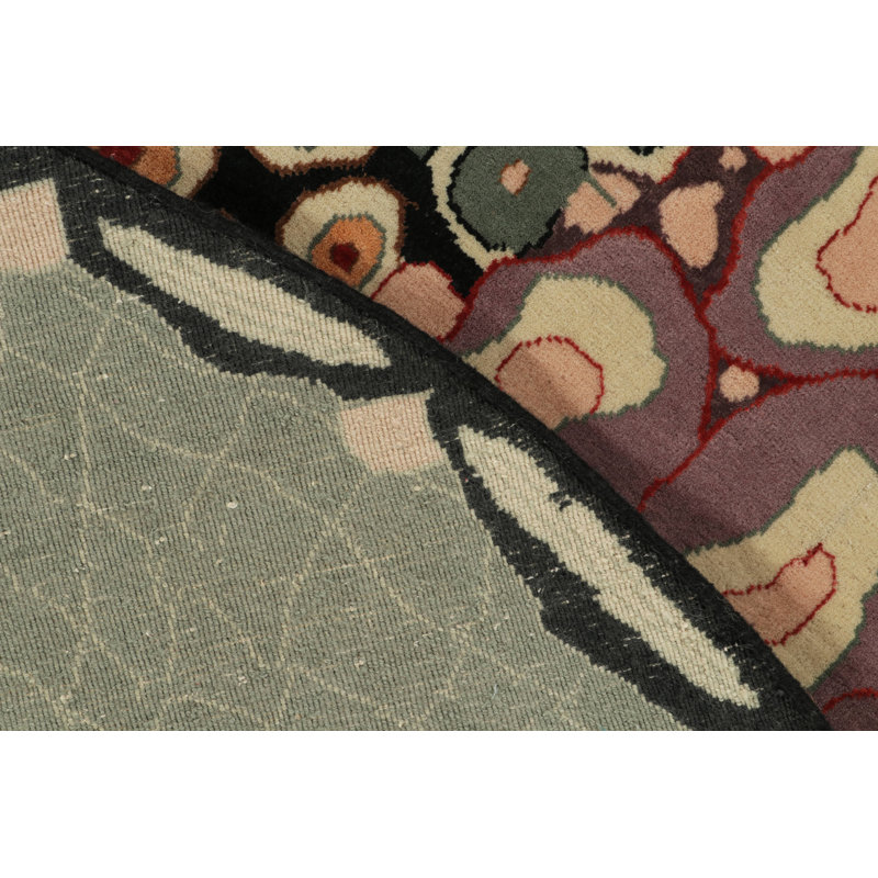 Hand Knotted Wool Abstract Area Rug, Rectangle 12' x 15'