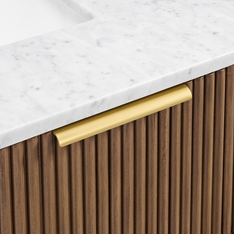 Kensington 48" Bathroom Vanity in Fluted Birch, Brown Reeded Birch