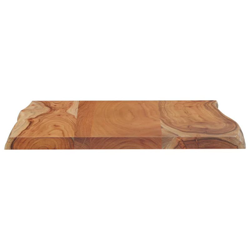 Alpen Home Table Top Rectangular Solid Wood, 2.5cm H x 80cm W x 60cm D, Acacia Wood