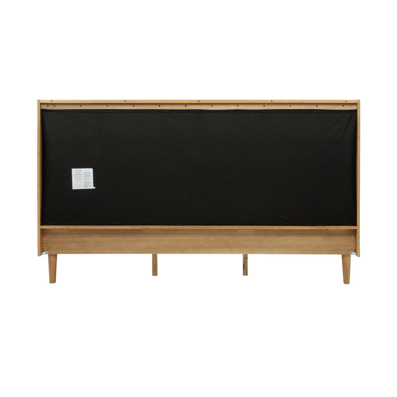 Tête de lit tapissier en bois, Très grand lit