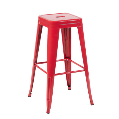 Tabouret de bar 30 po sans dossier de 30 po en métal, sans empilage, facile à assembler et à essuyer pour îlot de cuisine, bar et salle à manger