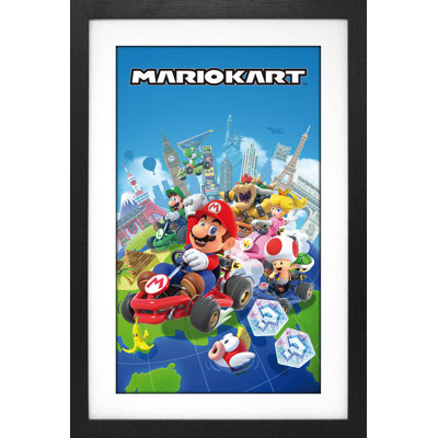 Mario Kart - Globe 11 x 17 sous plexi, affiche encadrée