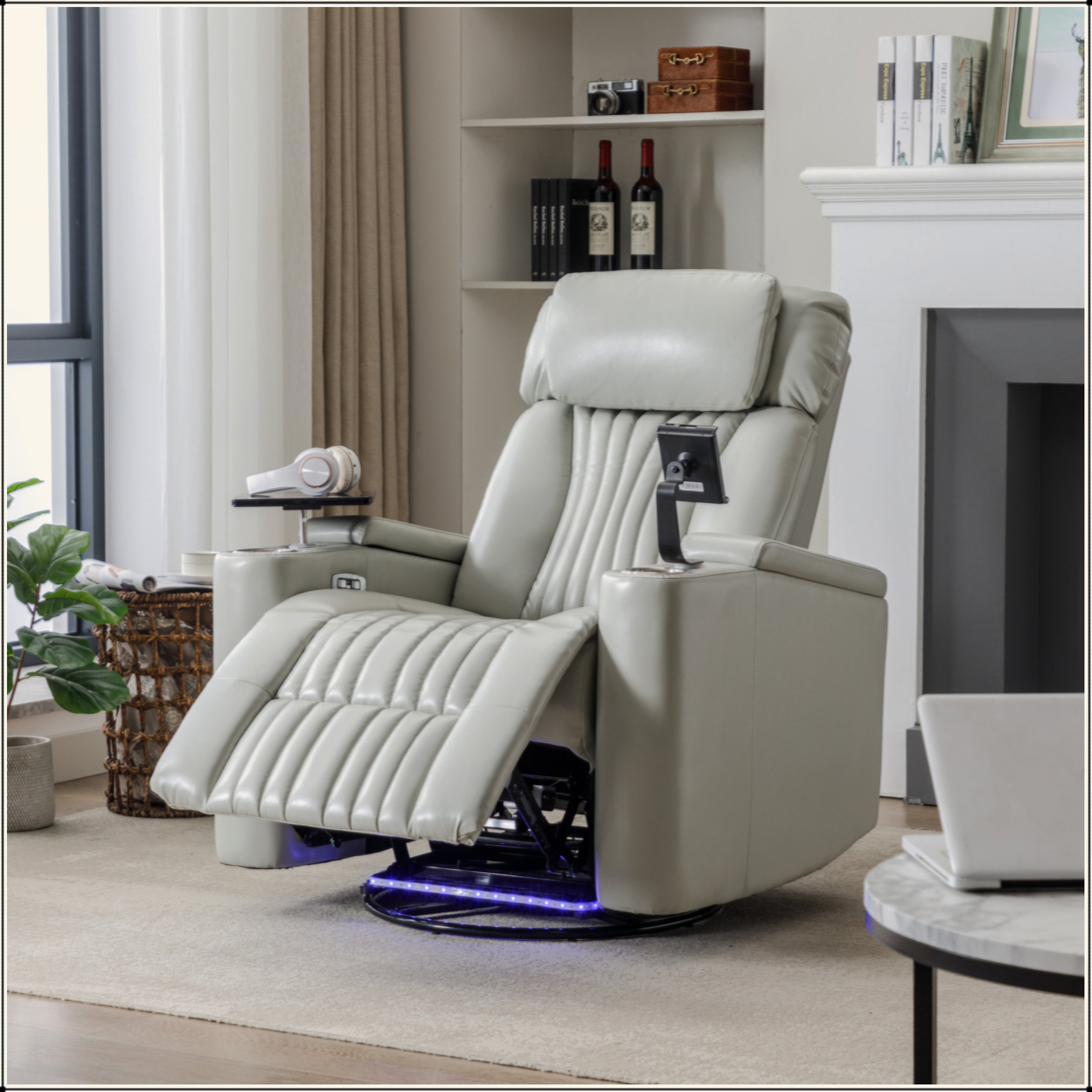 Latitude Run® 270° Power Swivel Recliner,Home Theater Seating With ...