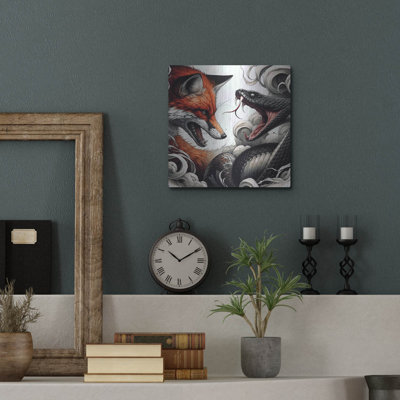 'Fox And Snake' by Rich Monet Metal Wall Art