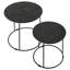 Table gigogne 2 pièces noir mat