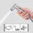Elongated Hand Held Bidet with Faucet