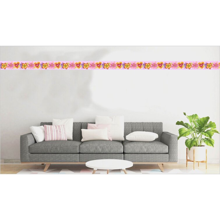 Red Barrel Studio® Peel & Stick Floral Border | Wayfair