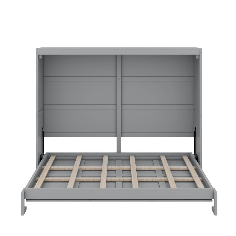 Murphy Bed Wall Bed, Gray, Queen