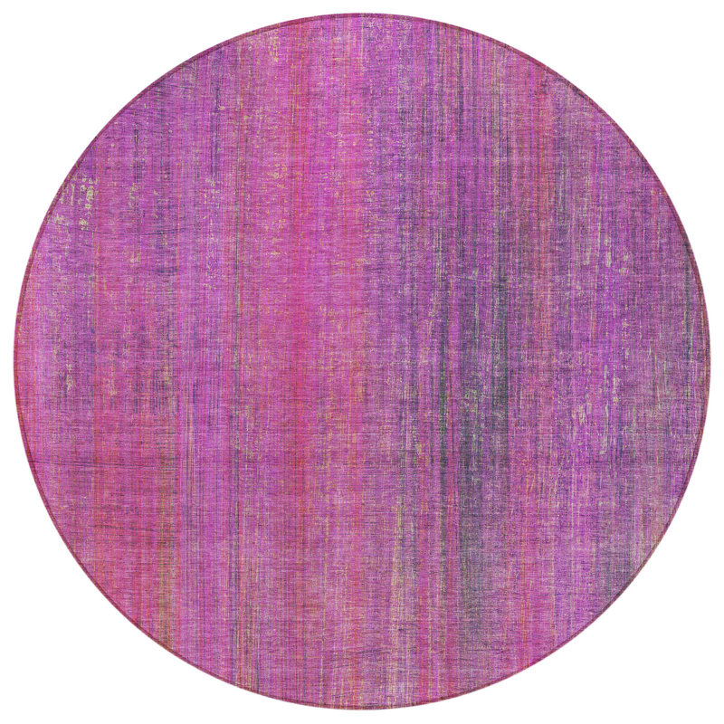 Tapis rond lavable antidérapant 8 po