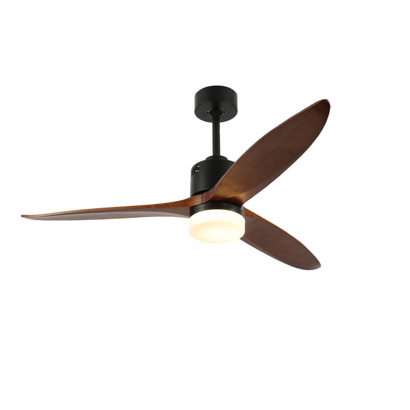 Cahal 52" Reversible 3-Blade Ceiling Fan with Remote Control and Light Kit