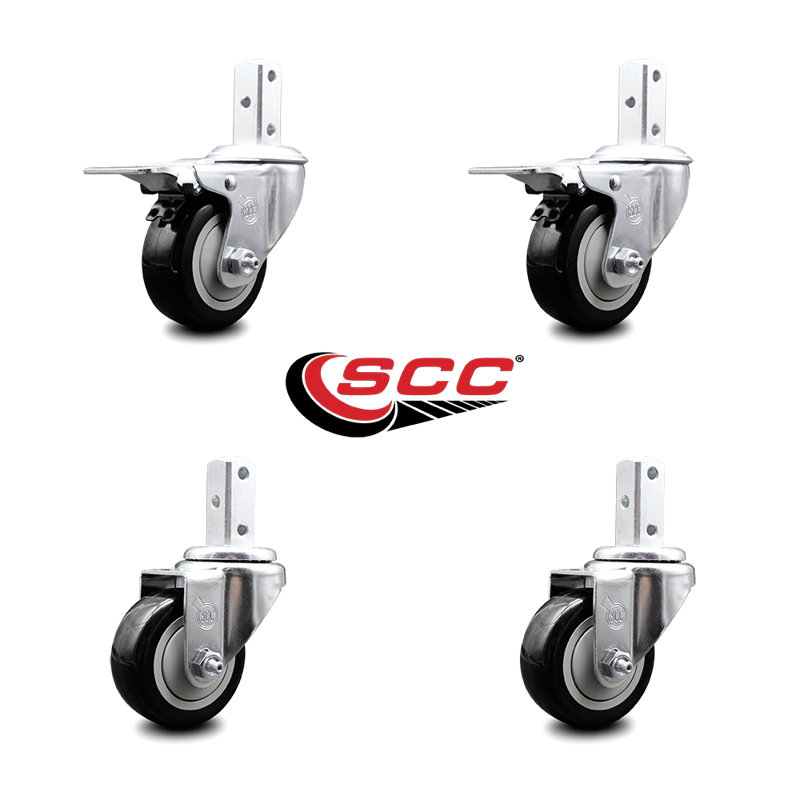 Square Stem Caster, Black