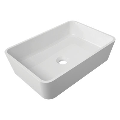 Belfry Bathroom Elvin 350mm Polyglomerate Rectangular Countertop Basin Bathroom Sink