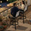Tabouret de bar pivotant pour l'extérieur en aluminium avec dossier SUNBRELLA-1504106025