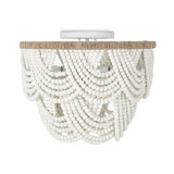 Ombre Wood Bead Flush Mount