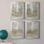 Thicket of Trees I - Ensemble de 4 peintures sur toile encadrées-865002676-865002679