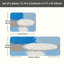 Blue White Abstract Kitchen Mats, 2 Pcs Modern Rugs For Kitchen & Living Room