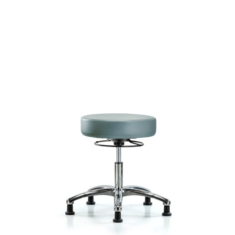 Tabouret de laboratoire réglable en hauteur Khodie, Argent, Tempête, 23.25"