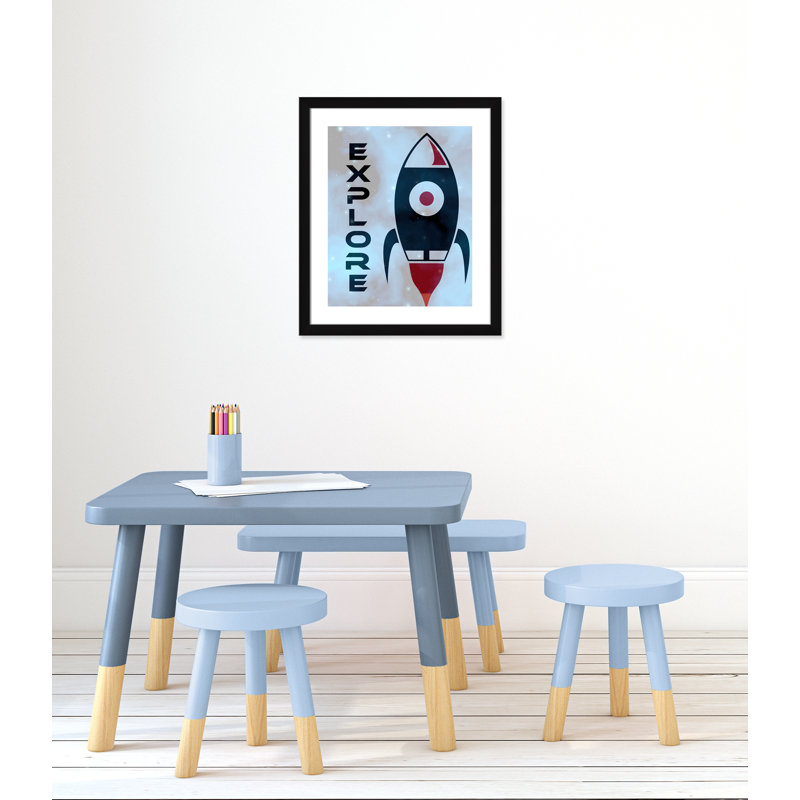 Explorer l’espace, H 26,5 po x l 22,5 po x P 0,63 po, Cadre noir