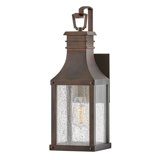 Beacon Hill Brown 18" H Seeded Glass Outdoor Wall Lantern