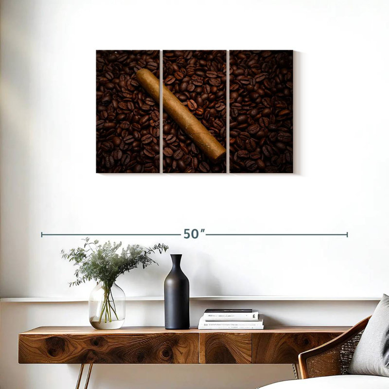 Senne Cigar On Coffee Beans, 20" H x 33" W