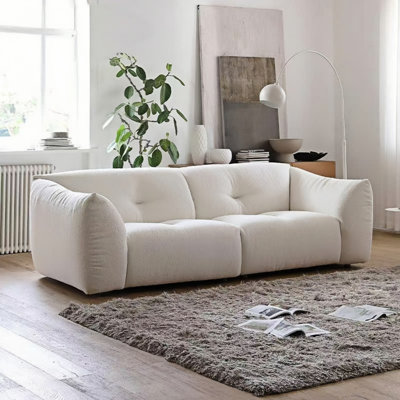 Minimalist Cream Living Room Couch