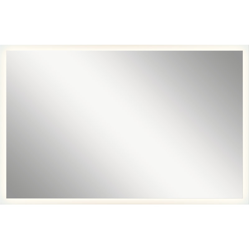 Miroir décoratif biseauté rétroéclairé à DEL moderne et contemporain