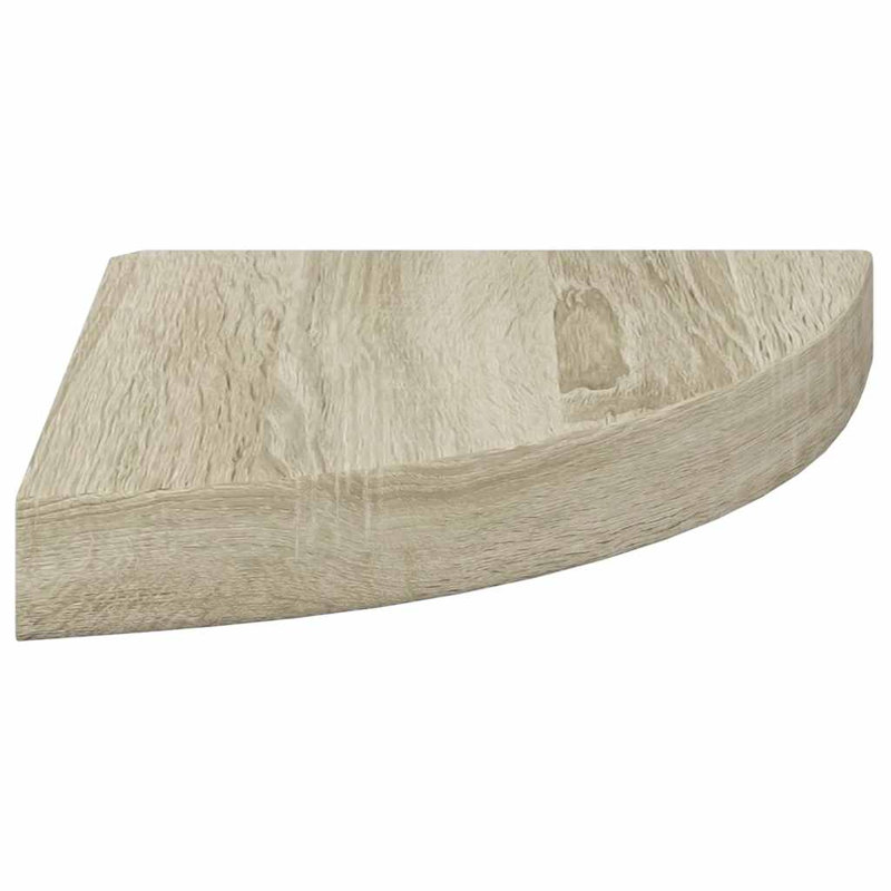 Naudiya 2 Piece Corner Floating Shelf, Oak, 1.5" H x 9.8" W x 9.8" D