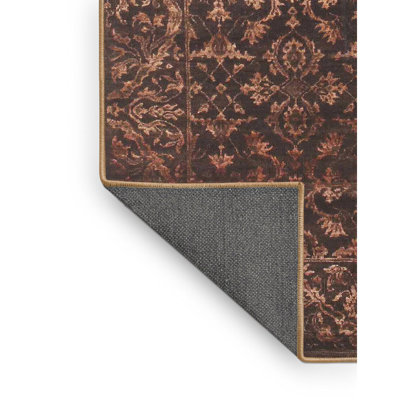 Tapis contemporain brun foncé, Rectangle 5 pi x 7 pi
