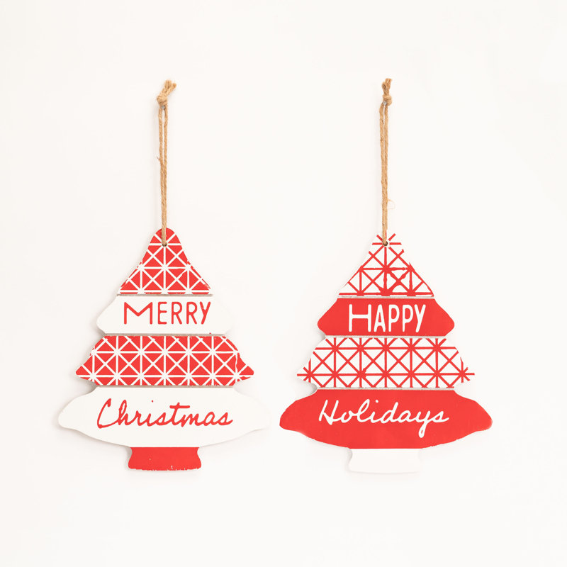 Ensemble d'ornement 12 pièces en forme d'arbre de Noël