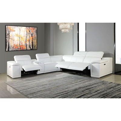 Anna-Louise Upholstered Power Reclining L-Shaped Sectional Reversible