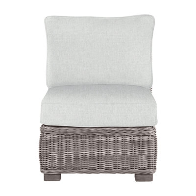 Rustic Woven Sectional Slipper Chair